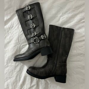 JustFab Moto Biker Boots